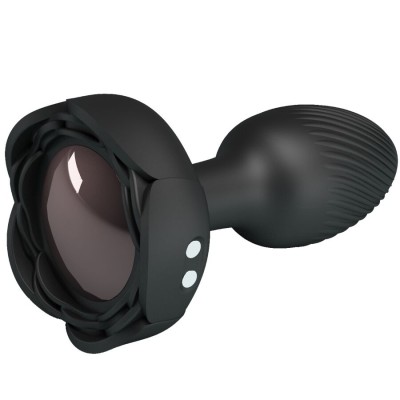 PRETTY LOVE - OLMAN PLUG ANAL COM LUZ LED PRETO 8,8 CM - D-242897 - Dona Pimenta