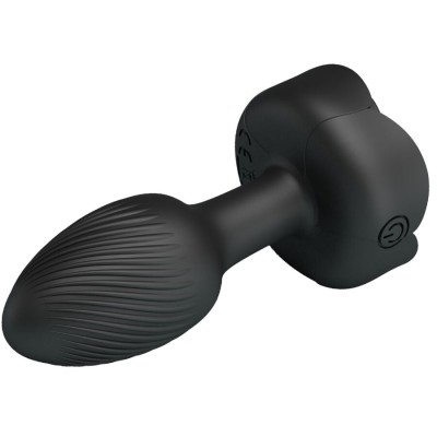 PRETTY LOVE - OLMAN PLUG ANAL COM LUZ LED PRETO 8,8 CM - D-242897 - Dona Pimenta