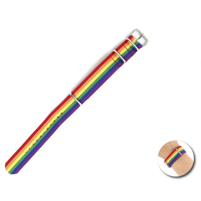 PRIDE - PULSEIRA DA BANDEIRA DO ARCO-ÍRIS - D-243911 - Dona Pimenta