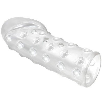 PRETTY LOVE - MANGA PARA PÉNIS APERTADA E VOLUMOSA TRANSPARENTE - D-242889 - Dona Pimenta