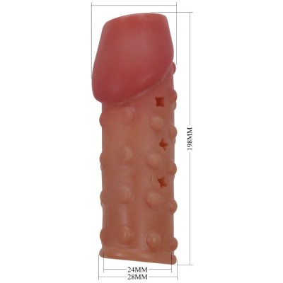 PRETTY LOVE - MANGA PARA PÉNIS APERTADA E VOLUMOSA NATURAL - D-242890 - Dona Pimenta