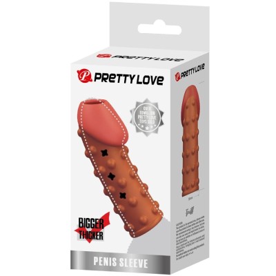 PRETTY LOVE - MANGA PARA PÉNIS APERTADA E VOLUMOSA NATURAL - D-242890 - Dona Pimenta