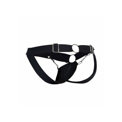 MOB - DNGEON BLACK CHAIN JOCKSTRAP TAMANHO ÚNICO - D-243412 - Dona Pimenta
