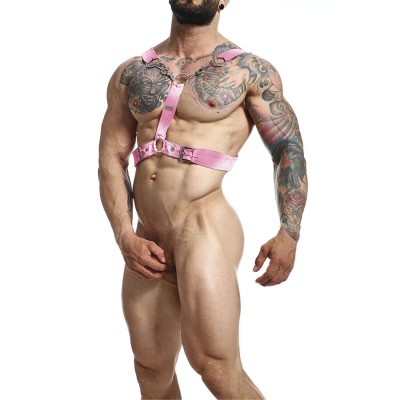 MOB - DNGEON PINK CHAIN HARNESS TAMANHO ÚNICO Y - D-243405 - Dona Pimenta