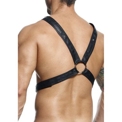 MOB - DNGEON CROSSED BLACK CHAIN HARNESS TAMANHO ÚNICO - D-243419 - Dona Pimenta