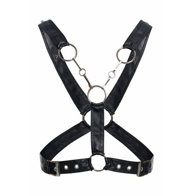 MOB - DNGEON CROSSED BLACK CHAIN HARNESS TAMANHO ÚNICO - D-243419 - Dona Pimenta