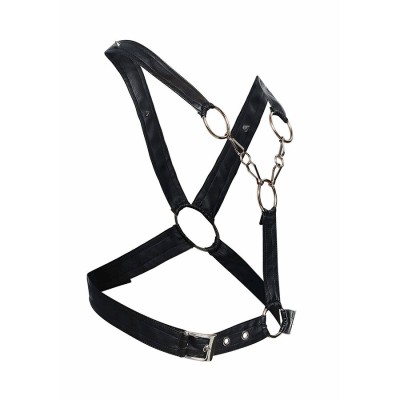 MOB - DNGEON CROSSED BLACK CHAIN HARNESS TAMANHO ÚNICO - D-243419 - Dona Pimenta