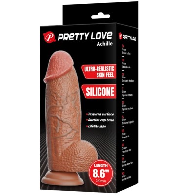 PRETTY LOVE - ACHILLE DILDO ULTRA REALISTA 22 CM - D-242898 - Dona Pimenta