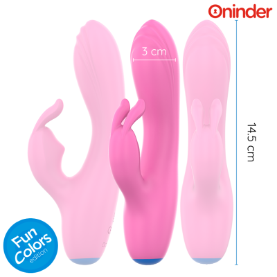 ONINDER CUTE - VIBRADOR LOVE BUNNY PARA PONTO G E CLITÓRIS - APLICATIVO MUNDIAL GRATUITO - D-242092 - Dona Pimenta