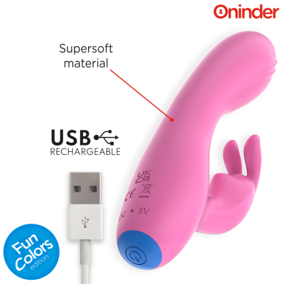 ONINDER CUTE - VIBRADOR LOVE BUNNY PARA PONTO G E CLITÓRIS - APLICATIVO MUNDIAL GRATUITO - D-242092 - Dona Pimenta