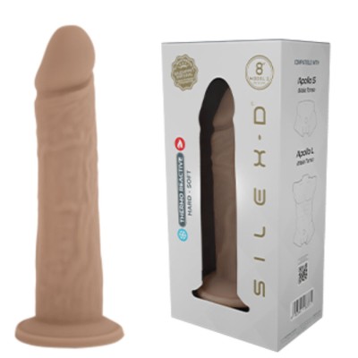 SILEXD - MODELO DE PÉNIS REALISTA 8 SILICONE LÍQUIDO 20,6 CM - D-242947 - Dona Pimenta