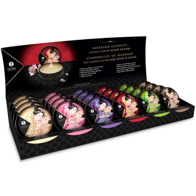 SHUNGA - MINI CARESS BY VELA DISPLAY VELAS DE MASSAGEM 24 UNIDADES - D-202768 - Dona Pimenta