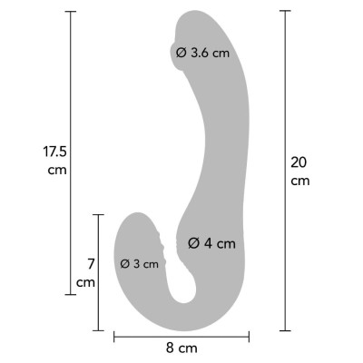 XOCOON - VIBRADOR STRAP-ON 2 EM 1 SEM ALÇAS COM CONTROLE REMOTO ROXO - D-243615 - Dona Pimenta