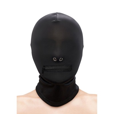 NS NOVELTIES - FETISH & FASHION FECHADO BOCA COM ZÍPER CAPUZ NYLON PRETO - D-241507 - Dona Pimenta