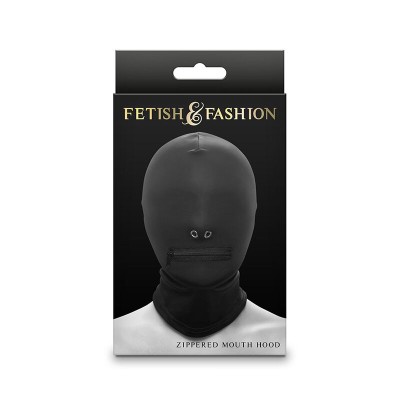 NS NOVELTIES - FETISH & FASHION FECHADO BOCA COM ZÍPER CAPUZ NYLON PRETO - D-241507 - Dona Pimenta