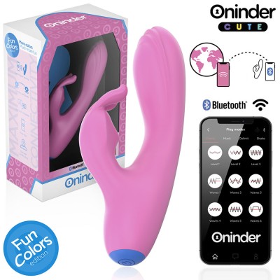ONINDER CUTE - VIBRADOR LOVE BUNNY PARA PONTO G E CLITÓRIS - APLICATIVO MUNDIAL GRATUITO - D-242092 - Dona Pimenta