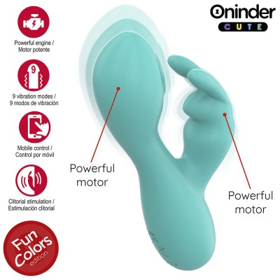 ONINDER CUTE - LOVE BUNNY VIBRADOR CLITÓRISMO PONTO G - APLICATIVO MUNDIAL GRATUITO - D-242094 - Dona Pimenta