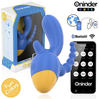 ONINDER CUTE - LOVE 3 SOME VIBRADOR TRIPLO - APLICATIVO MUNDIAL GRATUITO - D-242095 - Dona Pimenta
