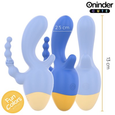 ONINDER CUTE - LOVE 3 SOME VIBRADOR TRIPLO - APLICATIVO MUNDIAL GRATUITO - D-242095 - Dona Pimenta