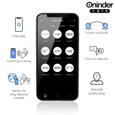 ONINDER CUTE - LOVE 3 SOME VIBRADOR TRIPLO - APLICATIVO MUNDIAL GRATUITO - D-242095 - Dona Pimenta