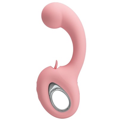 PRETTY LOVE - ERYNNYES VIBRADOR PONTO G + ESTIMULADOR DE CLITÓRIS 10 VIBRAÇÕES ROSA - D-242904 - Dona Pimenta