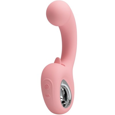 PRETTY LOVE - ERYNNYES VIBRADOR PONTO G + ESTIMULADOR DE CLITÓRIS 10 VIBRAÇÕES ROSA - D-242904 - Dona Pimenta