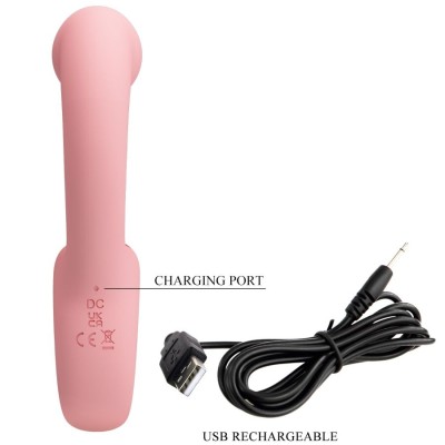 PRETTY LOVE - ERYNNYES VIBRADOR PONTO G + ESTIMULADOR DE CLITÓRIS 10 VIBRAÇÕES ROSA - D-242904 - Dona Pimenta