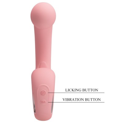 PRETTY LOVE - ERYNNYES VIBRADOR PONTO G + ESTIMULADOR DE CLITÓRIS 10 VIBRAÇÕES ROSA - D-242904 - Dona Pimenta