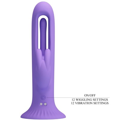 PRETTY LOVE - VIBRADOR DE COELHO KILLMOULIS 12 MODOS DE VIBRAÇÃO ROXO - D-242906 - Dona Pimenta
