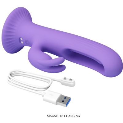 PRETTY LOVE - VIBRADOR DE COELHO KILLMOULIS 12 MODOS DE VIBRAÇÃO ROXO - D-242906 - Dona Pimenta
