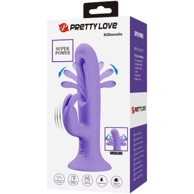 PRETTY LOVE - VIBRADOR DE COELHO KILLMOULIS 12 MODOS DE VIBRAÇÃO ROXO - D-242906 - Dona Pimenta