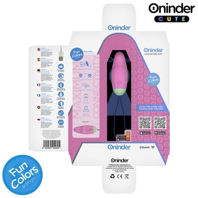ONINDER CUTE - OVO VIBRO-GIRATÃRIO LOVE PLEASURE 360 SILICONE - APLICATIVO MUNDIAL GRATUITO - D-242098 - Dona Pimenta