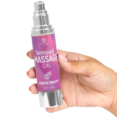 SECRETPLAY - ÓLEO DE MASSAGEM COM FRUTAS EXÃTICAS - D-244005 - Dona Pimenta