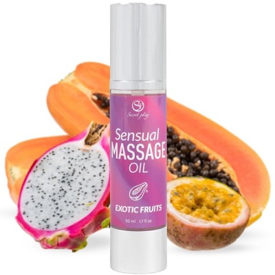 SECRETPLAY - ÓLEO DE MASSAGEM COM FRUTAS EXÃTICAS - D-244005 - Dona Pimenta