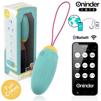ONINDER CUTE - OVO DE SILICONE VIBRO-GIRATÃRIO LOVE PLEASURE - APLICATIVO MUNDIAL GRATUITO - D-242096 - Dona Pimenta