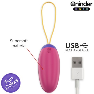 ONINDER CUTE - OVO DE SILICONE COM VIBRO-ONDAS E PRAZER DE AMOR - APLICATIVO MUNDIAL GRATUITO - D-242097 - Dona Pimenta