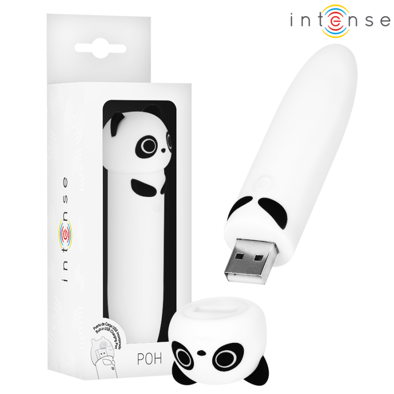 INTENSO - POH PANDA VIBRATING BULLET USB RECARREGÁVEL 10 X 2,2 CM - D-242828 - Dona Pimenta INTENSO - POH PANDA VIBRATING BULLET USB RECARREGÁVEL 10 X 2,2 CM - D-242828 - Dona Pimenta