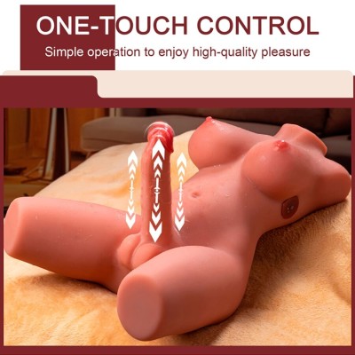 XISE - MIAH LADY BOY TORSO FEMININO COM DILDO COM VIBRAÇÃO E IMPULSIONAMENTO 55 CM - D-243010 - Dona Pimenta