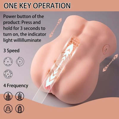 XISE - LYDIA VAGINA FEMININA MASTURBADOR COM IMPULSO 25 CM - D-242998 - Dona Pimenta