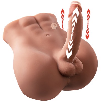 XISE - BERTLETT DILDO ASS DILDO REALISTA E ÂNUS MASTURBADOR POSIÃÃO FRONTAL COM IMPULSIONAMENTO 18 CM - D-243002 - Dona Pimenta