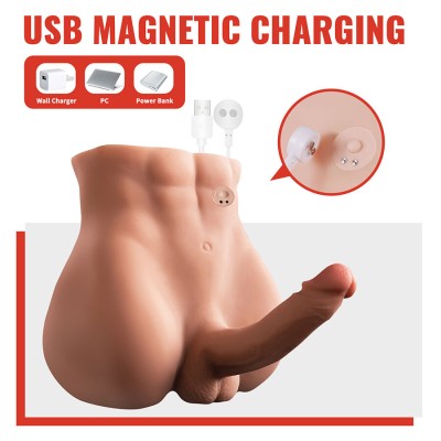 XISE - BERTLETT DILDO ASS DILDO REALISTA E ÂNUS MASTURBADOR POSIÃÃO FRONTAL COM IMPULSIONAMENTO 18 CM - D-243002 - Dona Pimenta