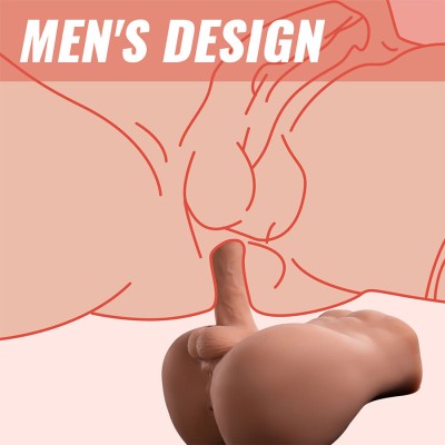 XISE - BERTLETT DILDO ASS DILDO REALISTA E ÂNUS MASTURBADOR POSIÃÃO FRONTAL COM IMPULSIONAMENTO 18 CM - D-243002 - Dona Pimenta