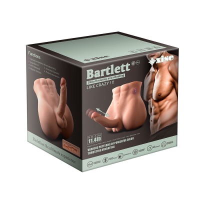 XISE - BERTLETT DILDO ASS DILDO REALISTA E ÂNUS MASTURBADOR POSIÃÃO FRONTAL COM IMPULSIONAMENTO 18 CM - D-243002 - Dona Pimenta