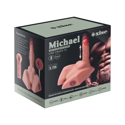 XISE - MICHAEL DILDO REALISTA E MASTURBADOR DE ÂNUS COM IMPULSIONAMENTO 15 CM - D-243006 - Dona Pimenta