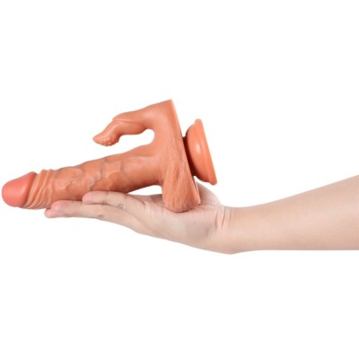 SHEQU - ESTIMULADOR DE DILDO E CLITÓRIS JULIAN COM VIBRAÇÃO E CONTROLE REMOTO 16 CM - D-243032 - Dona Pimenta
