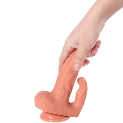 SHEQU - HAYDEN DILDO E ESTIMULADOR DE CLITÓRIS COM VIBRAÇÃO E CONTROLE REMOTO 16 CM - D-243033 - Dona Pimenta