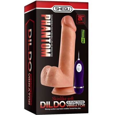 SHEQU - ADAM VIBRADOR DILDO COM CONTROLE REMOTO 21 CM - D-243035 - Dona Pimenta