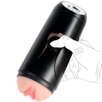 SHEQU - MASTURBADOR FANNY VAGINA COM VIBRAÇÃO - D-243026 - Dona Pimenta