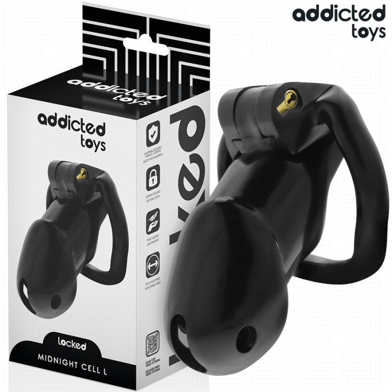 ADDICTED TOYS LOCKED - GAIOLA DE PÉNIS CELL MINDNIGHT TAMANHO L - D-242956 - Dona Pimenta ADDICTED TOYS LOCKED - GAIOLA DE PÉNIS CELL MINDNIGHT TAMANHO L - D-242956 - Dona Pimenta