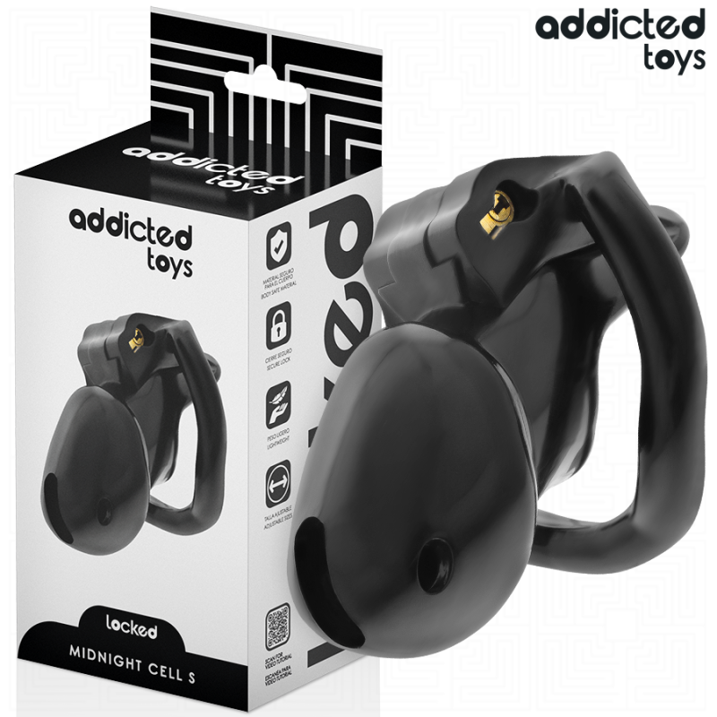 ADDICTED TOYS LOCKED - GAIOLA PARA PÉNIS CELL MINDNIGHT TAMANHO S - D-242957 - Dona Pimenta ADDICTED TOYS LOCKED - GAIOLA PARA PÉNIS CELL MINDNIGHT TAMANHO S - D-242957 - Dona Pimenta